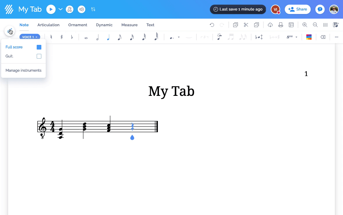 Generate Tab