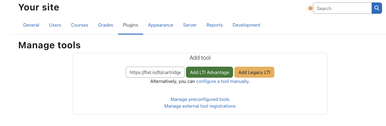 Configuratie-URL toevoegen